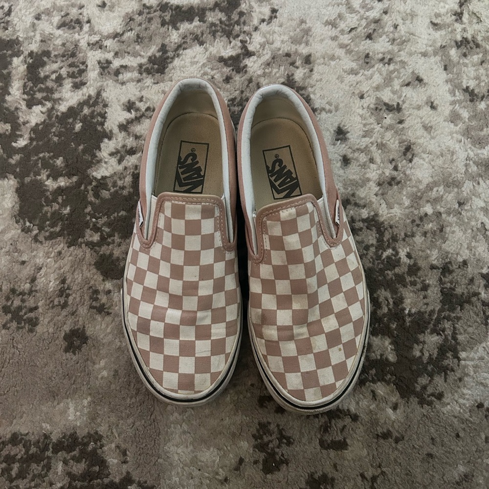 Pink Van Slip Ons
